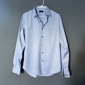 Theory Men's Light Blue Casual Button Down Shirt